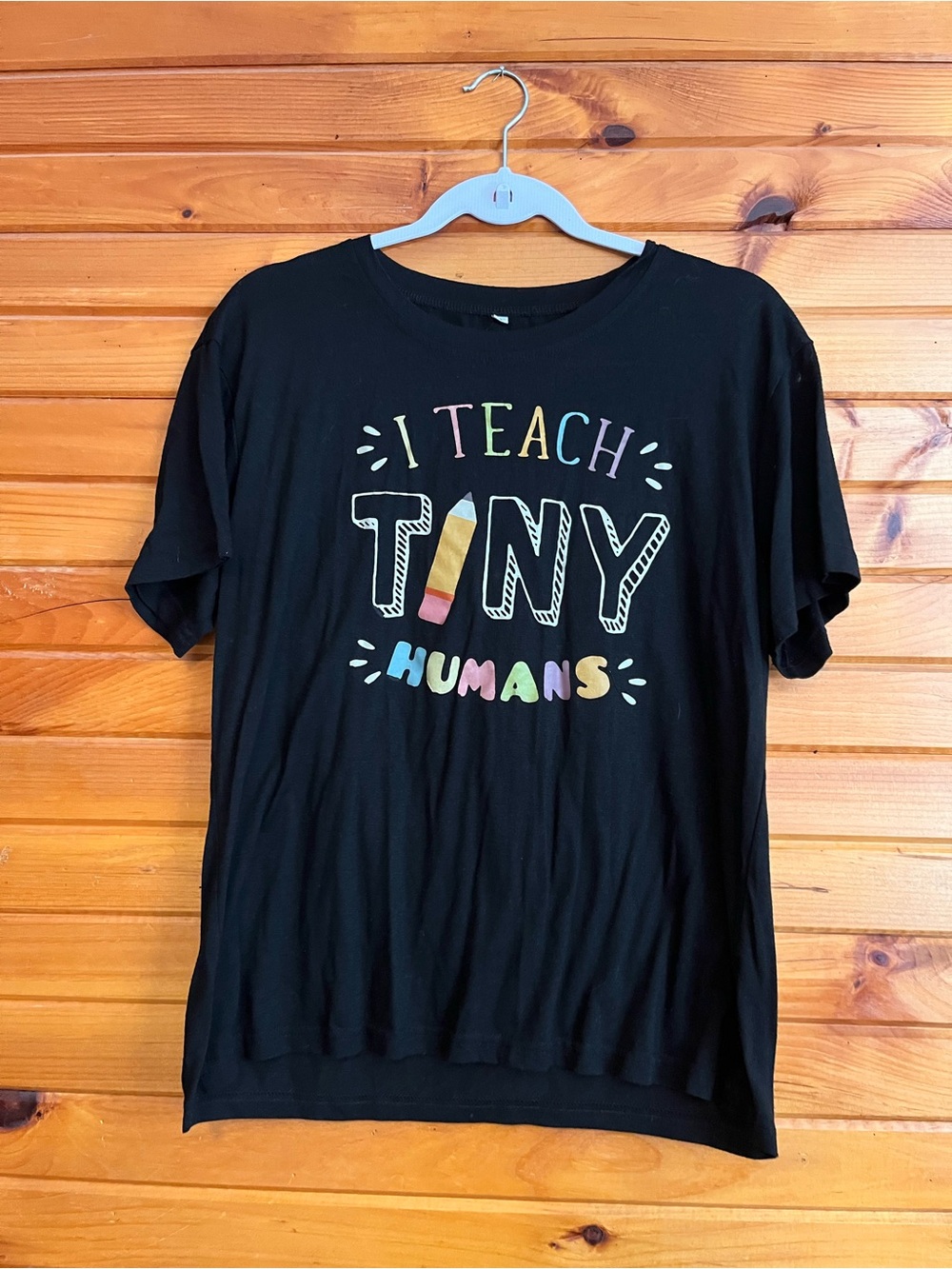 I Teach Tiny Humans Graphic Tee - Black